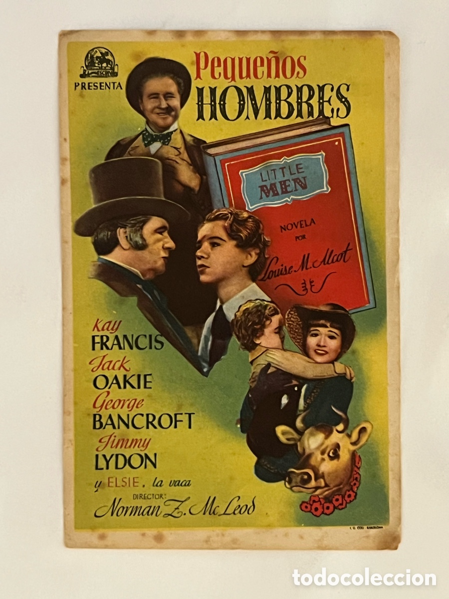 Cine: BARCELONA. Centro de Acci&oacute;n Cat&oacute;lica. Peque&ntilde;os hombres. Kay FRANCIS, Jack OAKIE.. (a.1949)