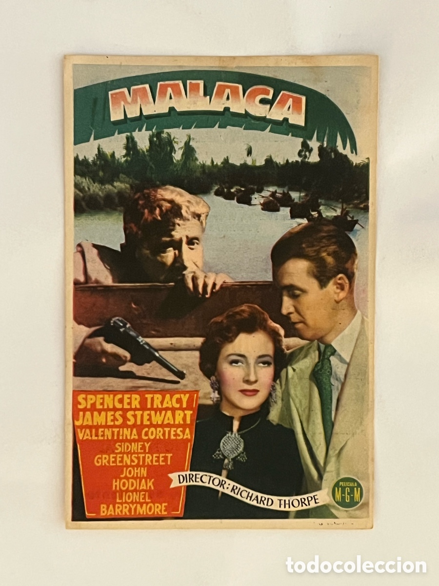 Cine: T&Aacute;RREGA. MAJESTIC CINEMA.. Programa MALACA, con SPENCER TRACY, JAMES STEWART.. (a.1955)