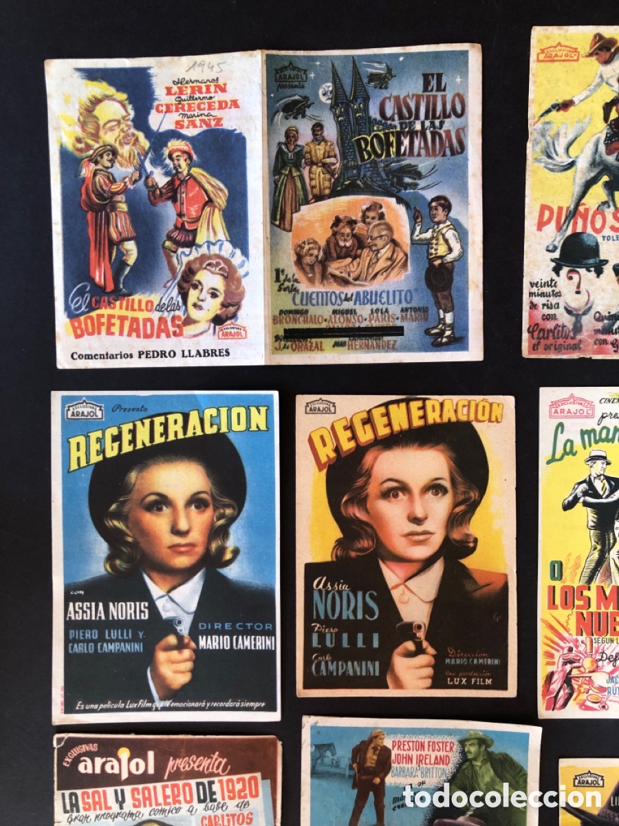 Cine: LOTE DE ONCE PROGRAMAS DE CINE - ARAJOL - - Foto 2