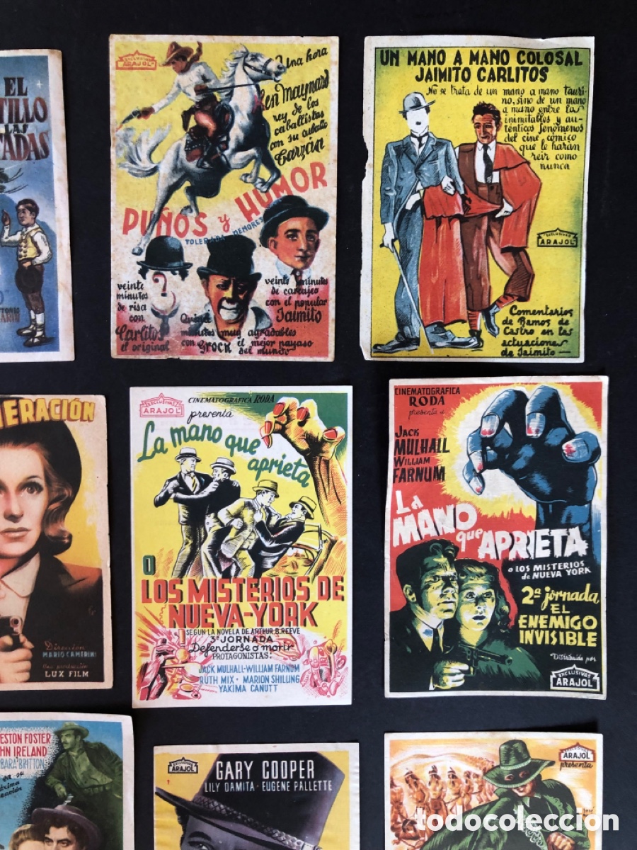Cine: LOTE DE ONCE PROGRAMAS DE CINE - ARAJOL - - Foto 3