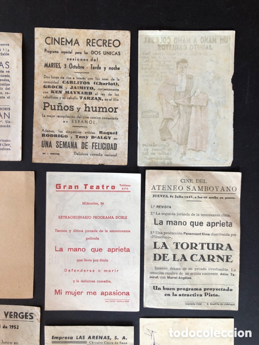 Cine: LOTE DE ONCE PROGRAMAS DE CINE - ARAJOL - - Foto 8