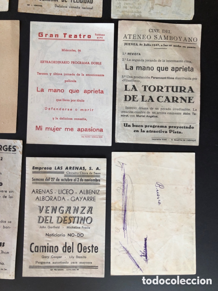 Cine: LOTE DE ONCE PROGRAMAS DE CINE - ARAJOL - - Foto 10