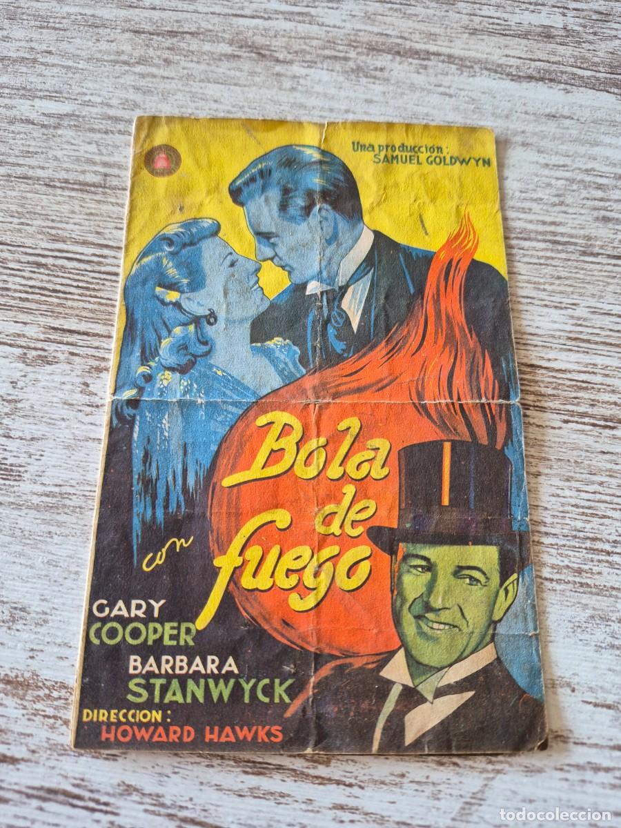 Cine: Bola de fuego | Gary cooper barbara stanwyck| Picarol | Programa cine folleto