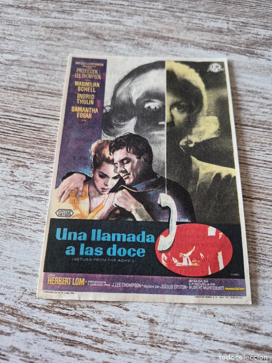 Cine: Una llamada a las 12 | maximilian schell ingrid thulin | Victoria | Programa cine folleto