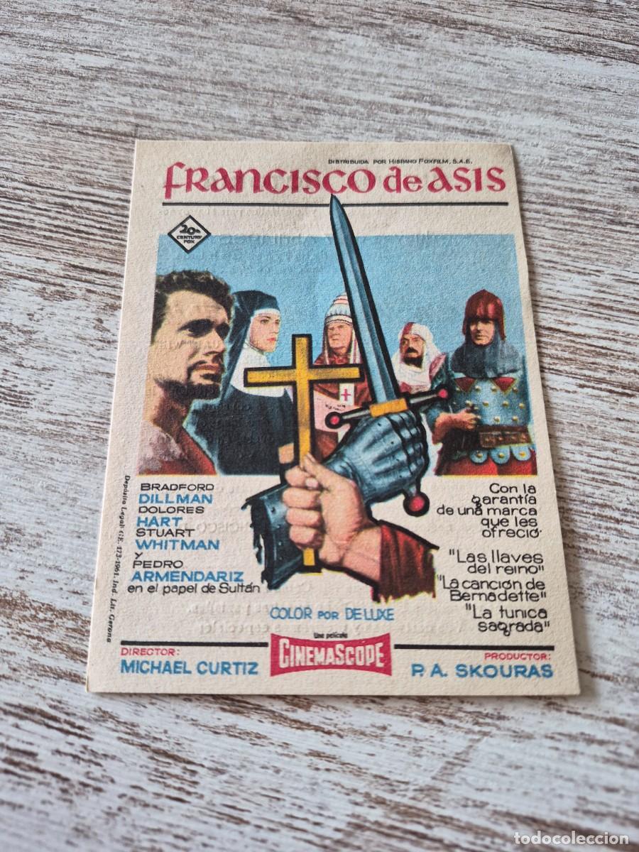 Cine: Francisco de Asis | Bradford dillman dolores hart stuart whitman | Victoria | Programa cine folleto