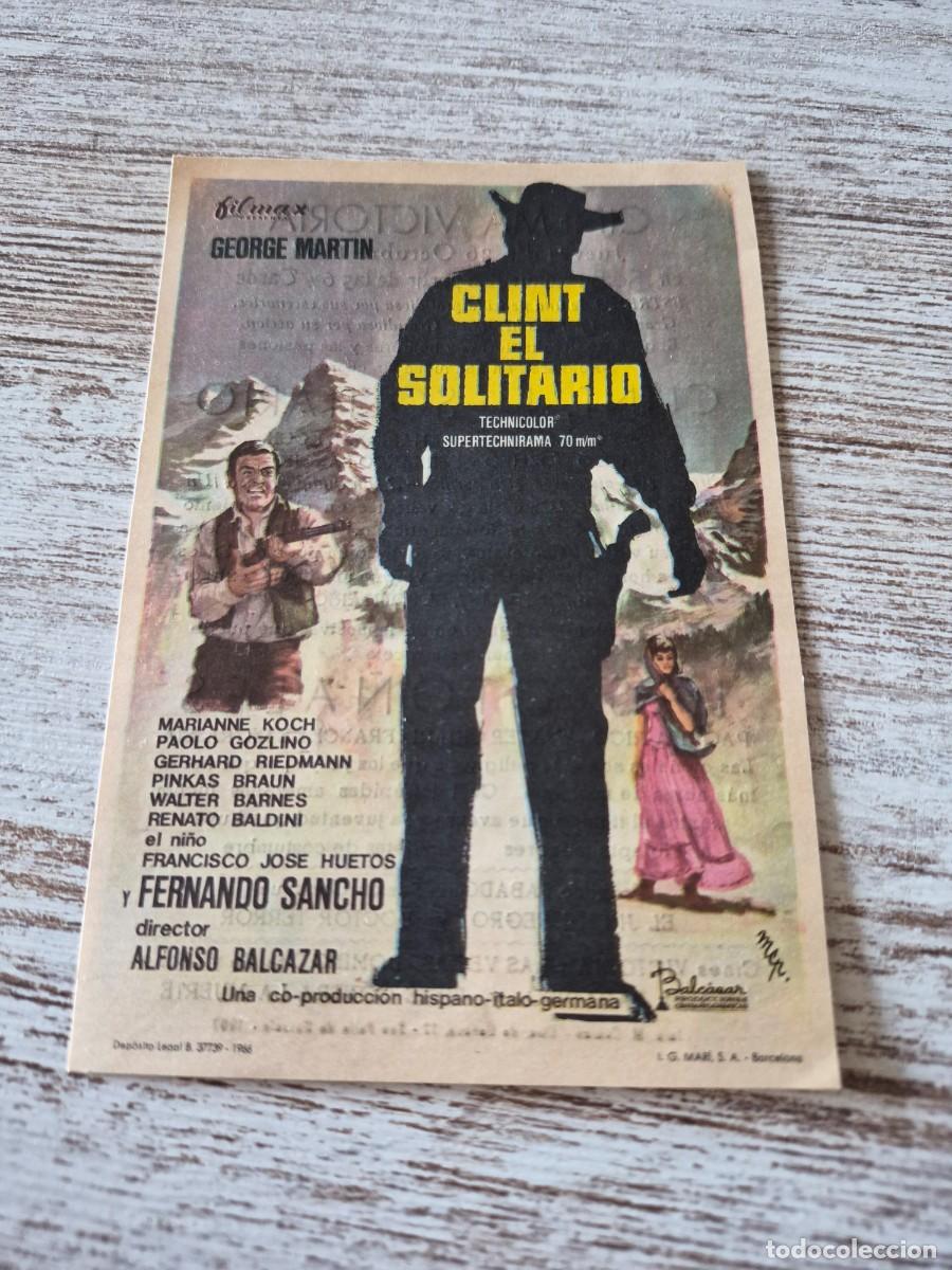 Cine: Clint el solitario | George Mart&iacute;n Fernando sancho | Victoria | Programa cine folleto