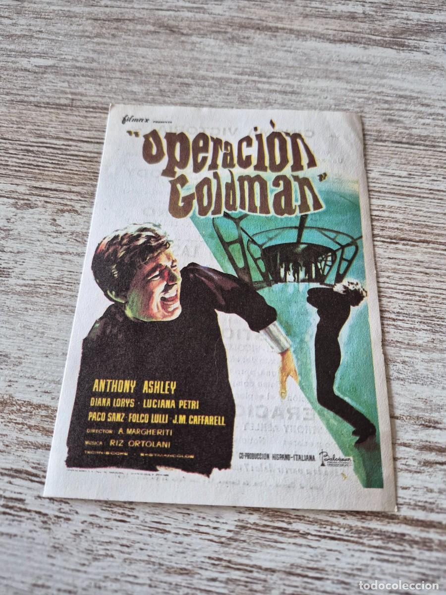 Cine: Operaci&oacute;n Goldman | Anthony ashley | Victoria | Programa cine folleto