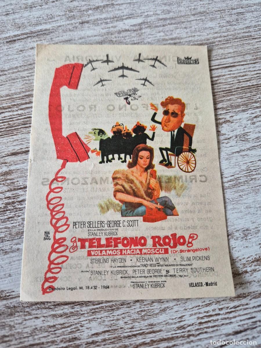 Cine: Tel&eacute;fono Rojo volamos hacia moscu | Peter sellers George c scott | Victoria | Programa cine folleto