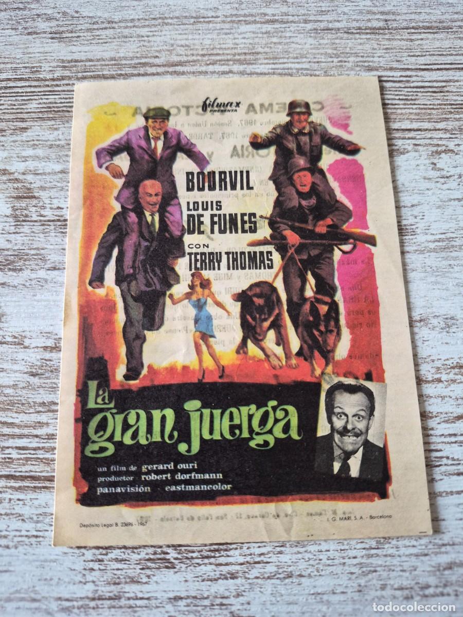 Cine: La gran juerga | Bourvil louis de funes terry thomas| Victoria | Programa cine folleto