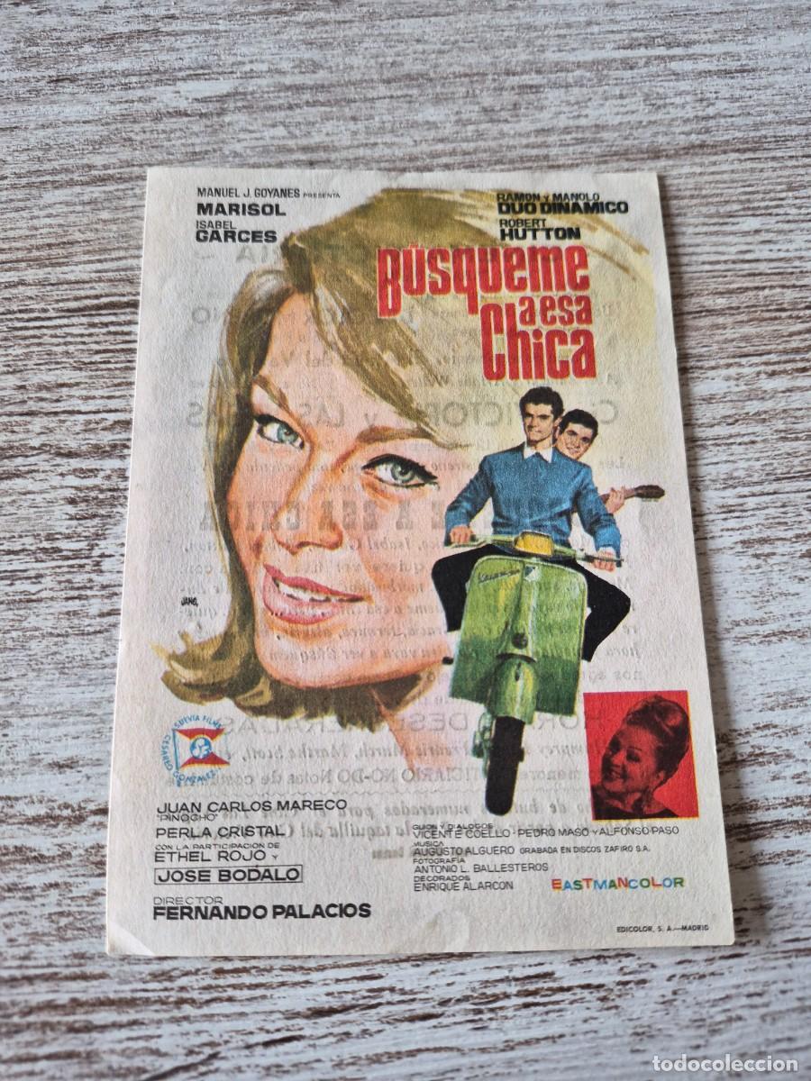 Cine: Busqueme a esa chica | Marisol Isabel garces Fernando palacios | Victoria | Programa cine folleto