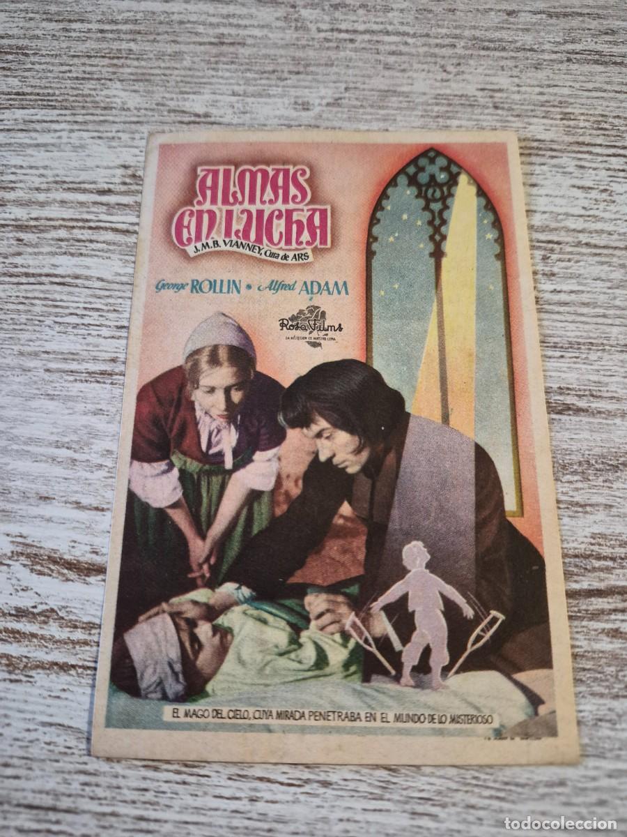 Cine: Almas en lucha | George rollin Alfred Adam | publi cinema rosa films | Programa cine folleto