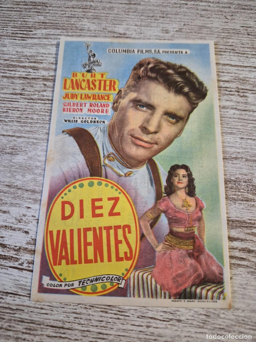 Cine: Diez valientes | Burt Lancaster judy lawrance Gilbert roland | Apolo | Programa cine folleto