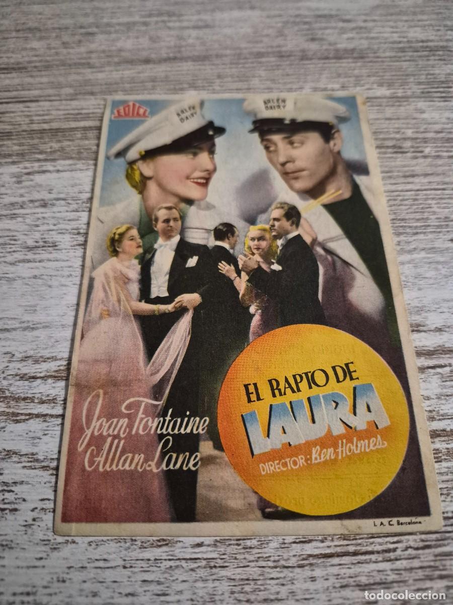 Cine: El rapto de Laura | Joan Fontaine Allan Lane | Principal y campos | Programa cine folleto