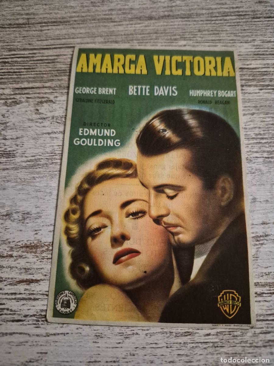 Cine: Amarga Victoria | George Brent Bette davis edmund goulding| Salud | Programa cine folleto