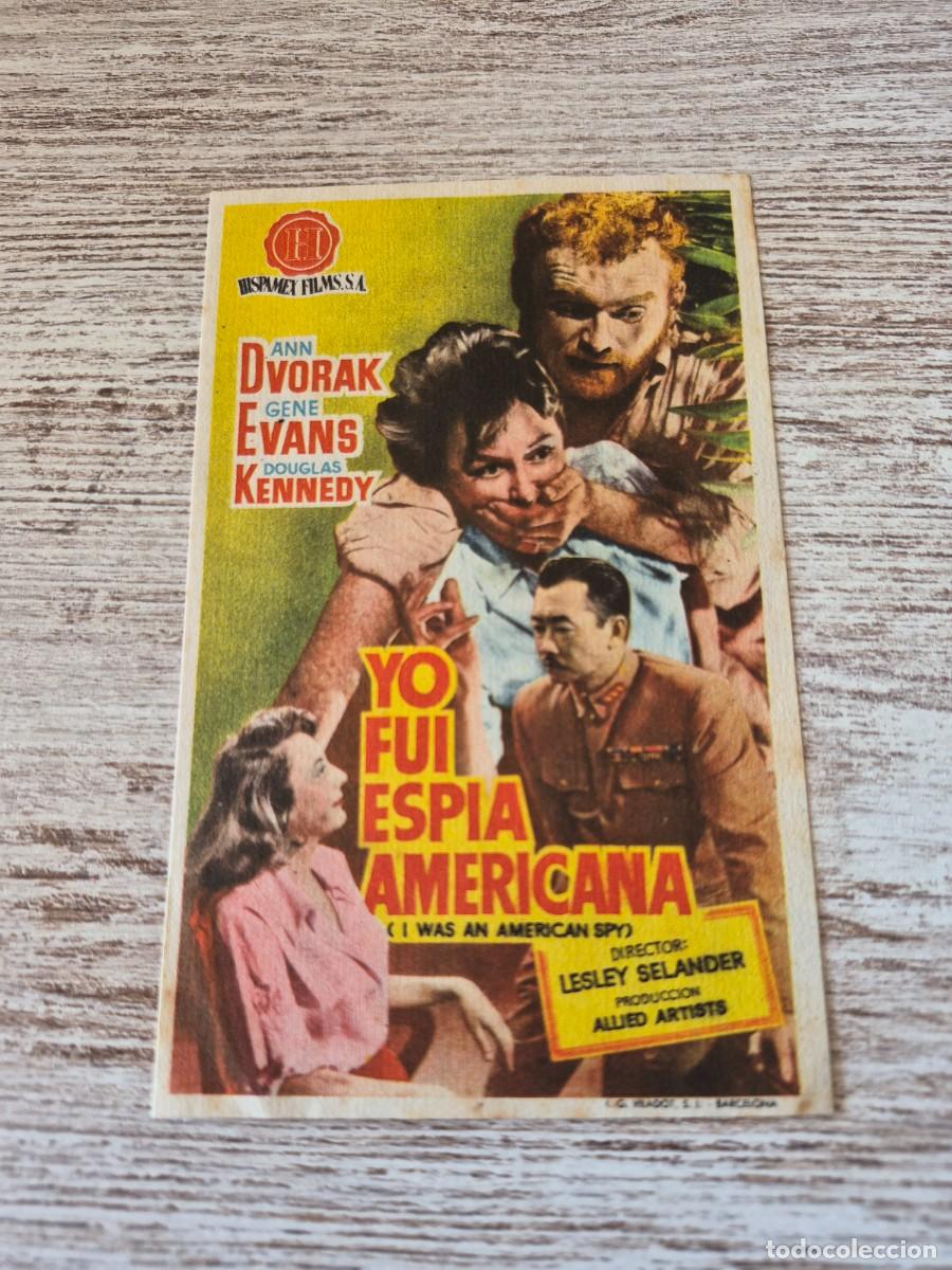 Cine: Yo fui espia americana | Ann Dvorak Gene Evans Douglas Kennedy | Programa cine folleto