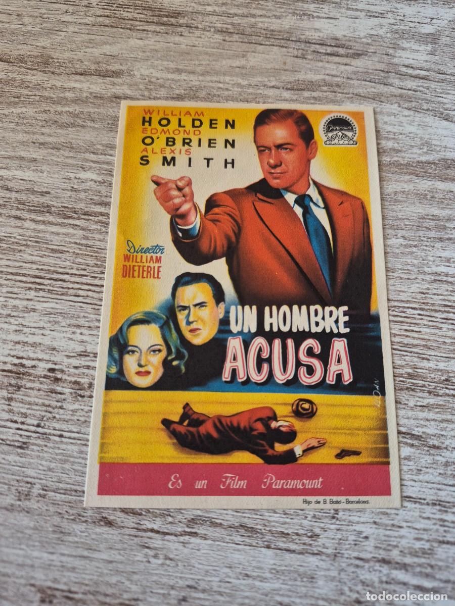 Cine: Un hombre acusa | William Holden Edmond O Brien | Programa cine folleto