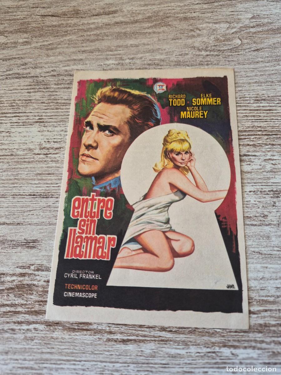 Cine: Entre sin llamar | Richard Todd Elke Sommer Nicole Maurey | Programa cine folleto