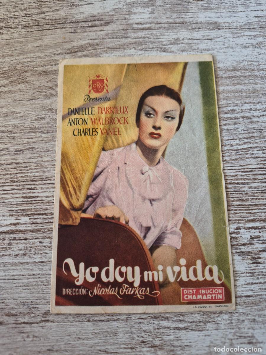 Cine: Yo doy mi vida | Danielle Darrieux Anton Walbrock| Cine Rosa | Programa cine folleto