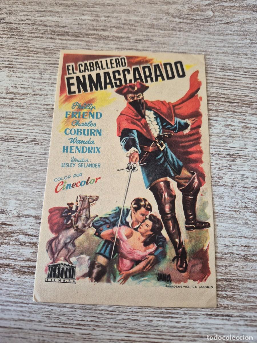 Cine: El caballero enmascarado | Philip Friend Charles Coburn| Cine Orbis | Programa cine folleto