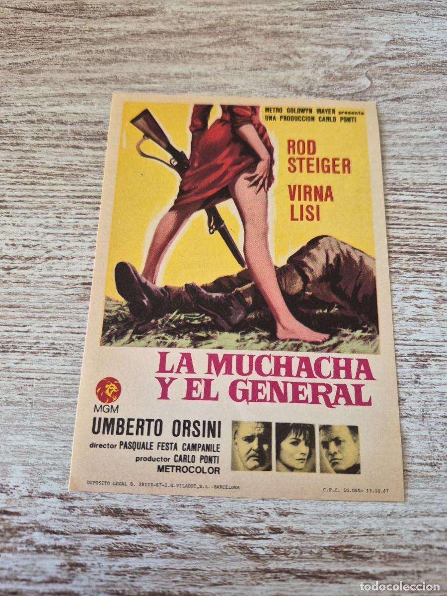 Cine: La muchacha y el general | Rod steiger Virna Lisi | Cine congesta port bou | Programa cine folleto