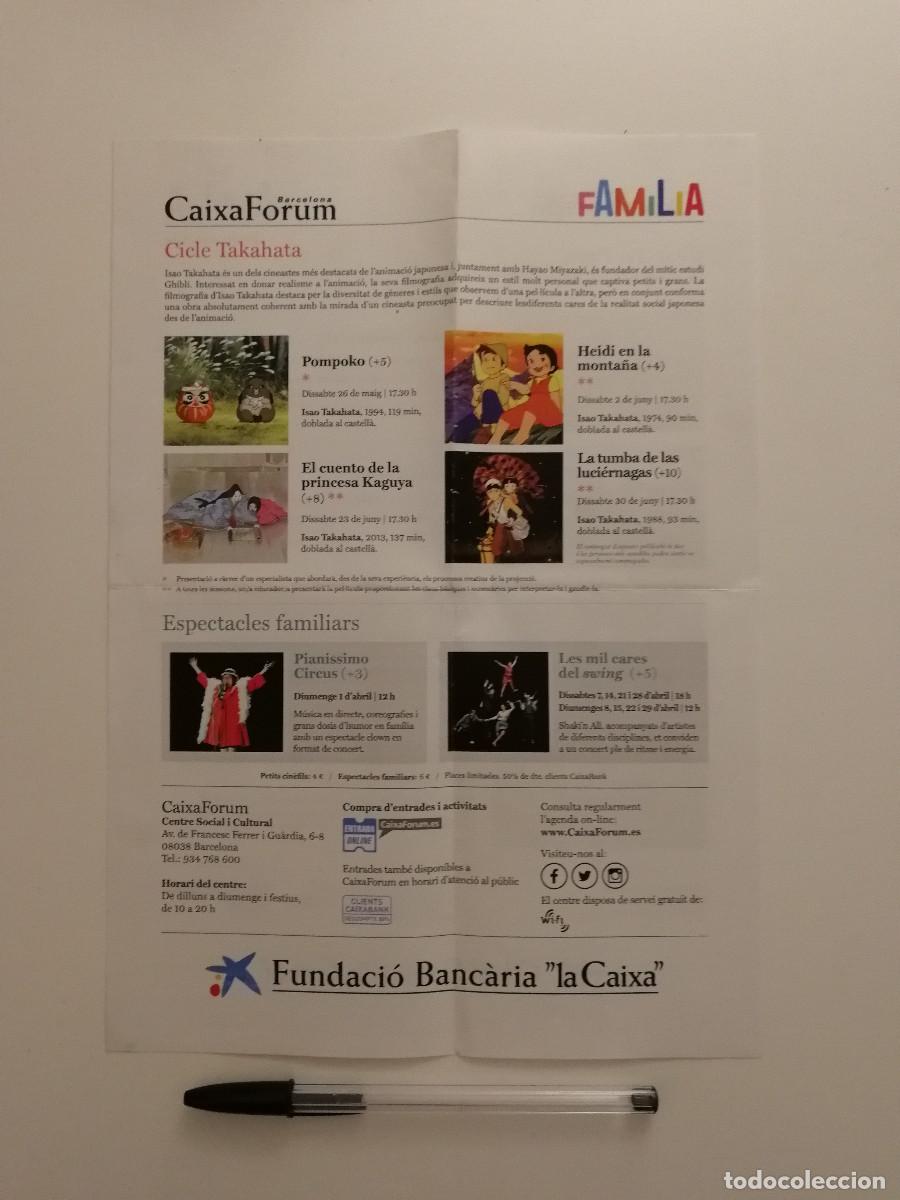 Cine: FOLLETO ORIGINAL -A4- CICLO Isao Takahata - INFANTIL - CAIXA FORUM - POMPOKO - HEIDI