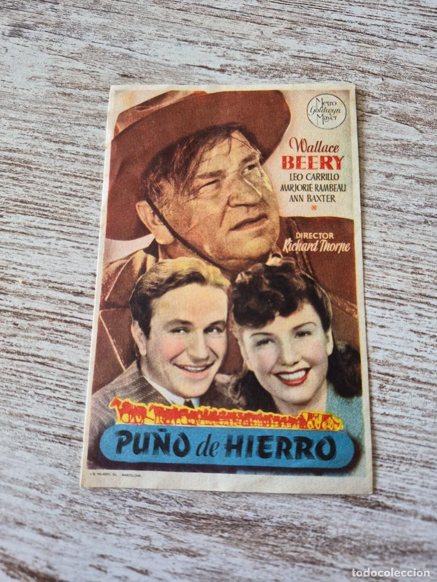 Cine: Pu&ntilde;o de hierro | Wallace Beery | Programa cine folleto