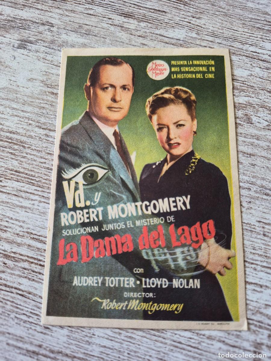 Cine: La Dama del Lago | Vd Robert Montgomery Audrey Totter | Programa cine folleto