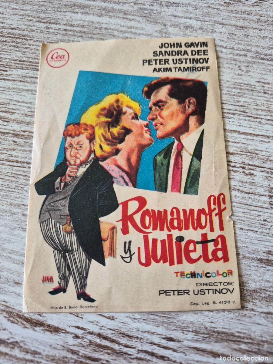 Cine: Romanoff y Julieta | John Gavin Sandra Dee | Programa cine folleto
