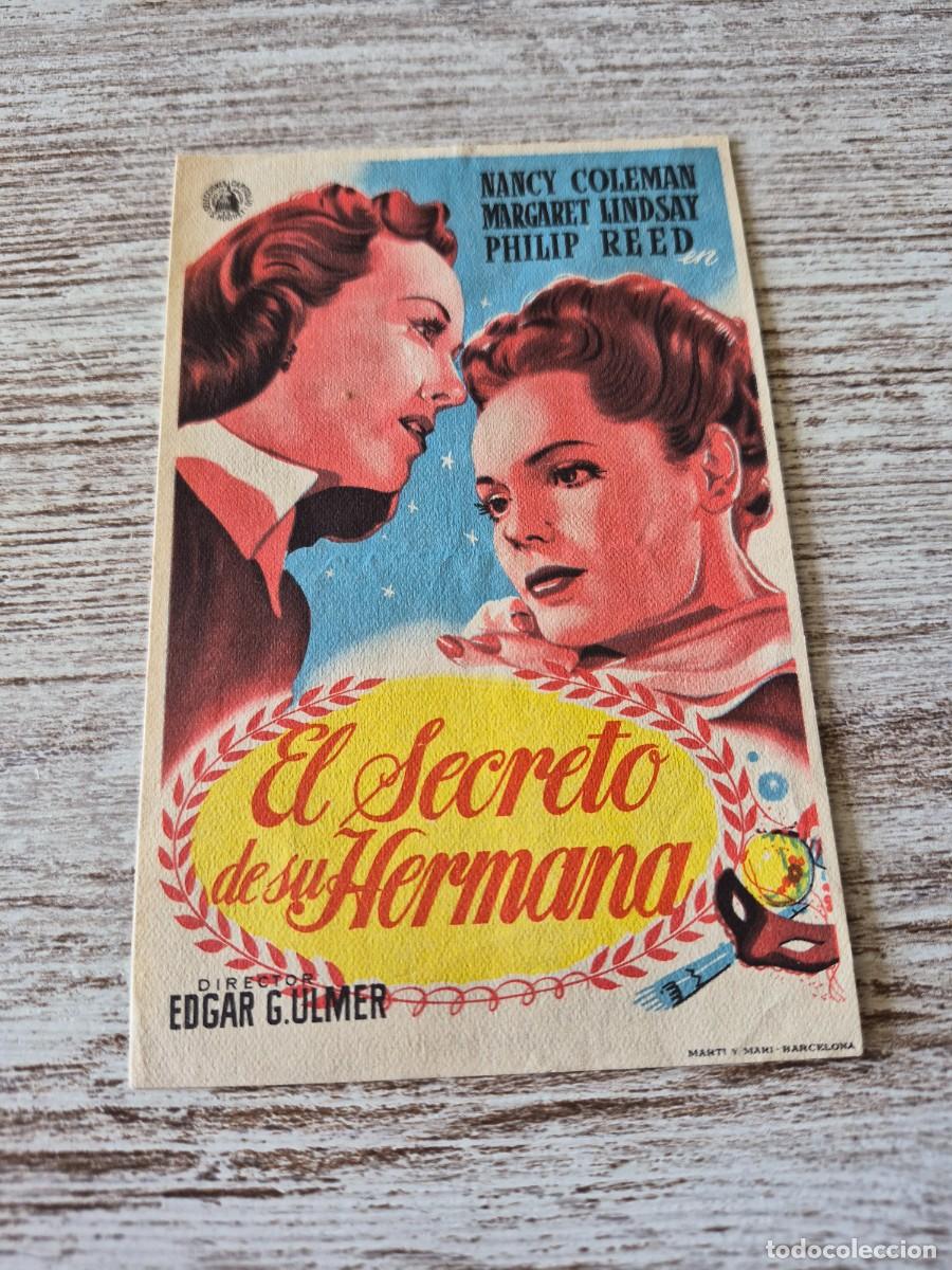 Cine: El secreto de su hermana | Nancy Coleman Margaret Lindsay| Programa cine folleto