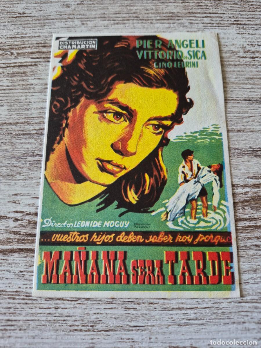 Cine: Ma&ntilde;ana ser&aacute; tarde | Pier Angeli Vittorio Sica | Programa cine folleto
