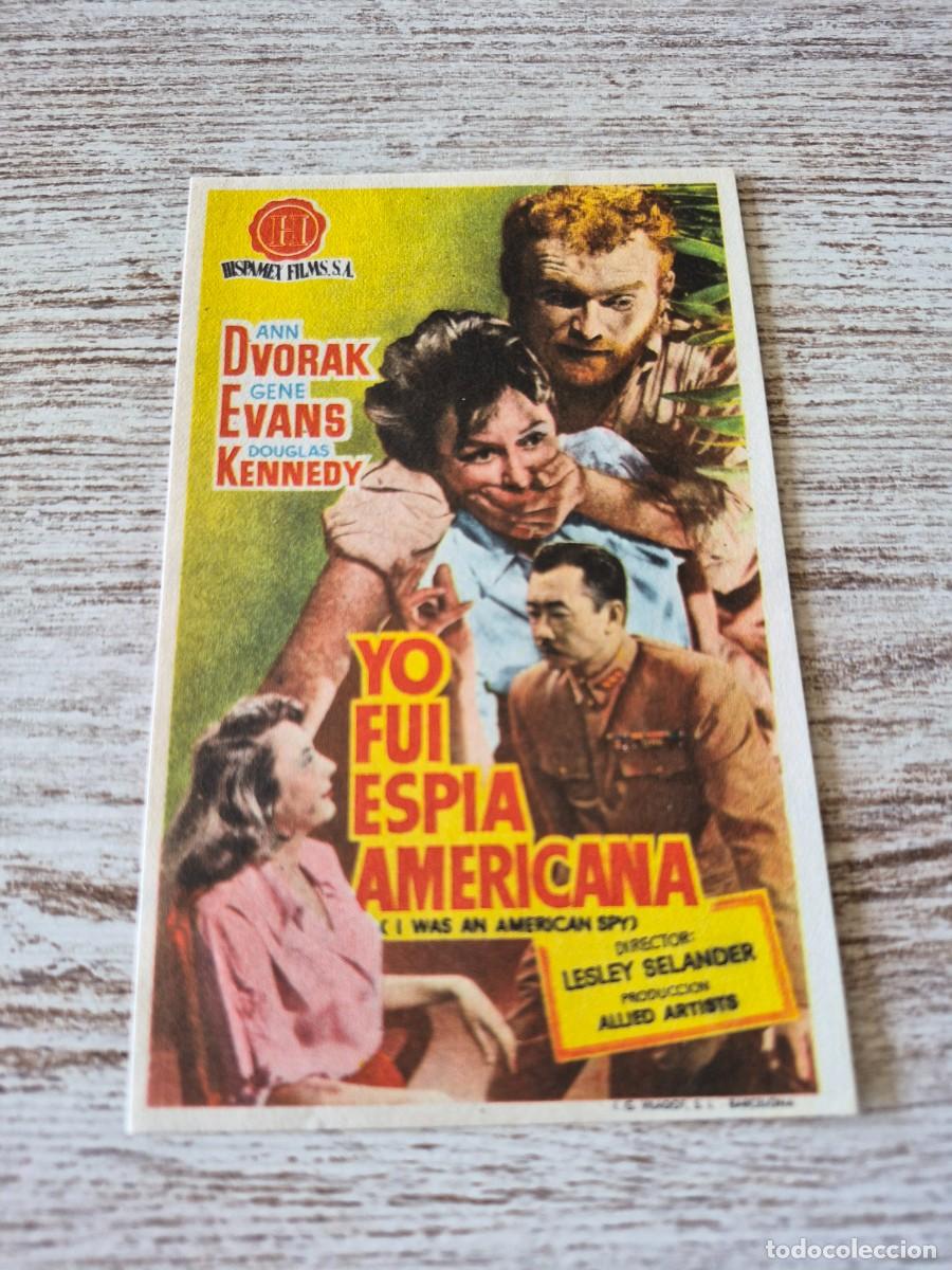 Cine: Yo fui espia americana | Ann Dvorak Gene Evans Douglas Kennedy| Programa cine folleto