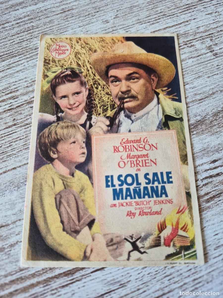 Cine: El sol sale ma&ntilde;ana | Edward Robinson Margaret O Brien| Programa cine folleto