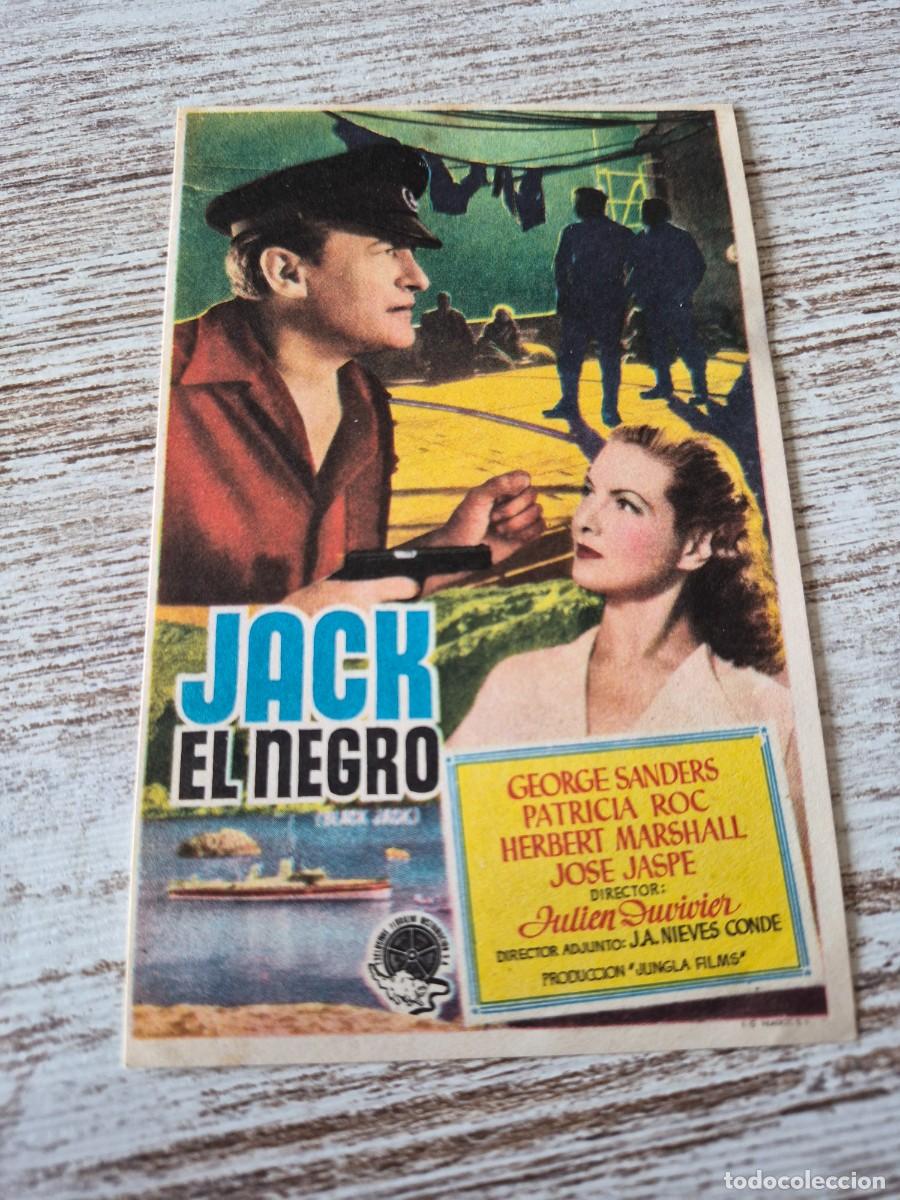 Cine: Jack el negro | George Sanders Patricia Roc | Programa cine folleto