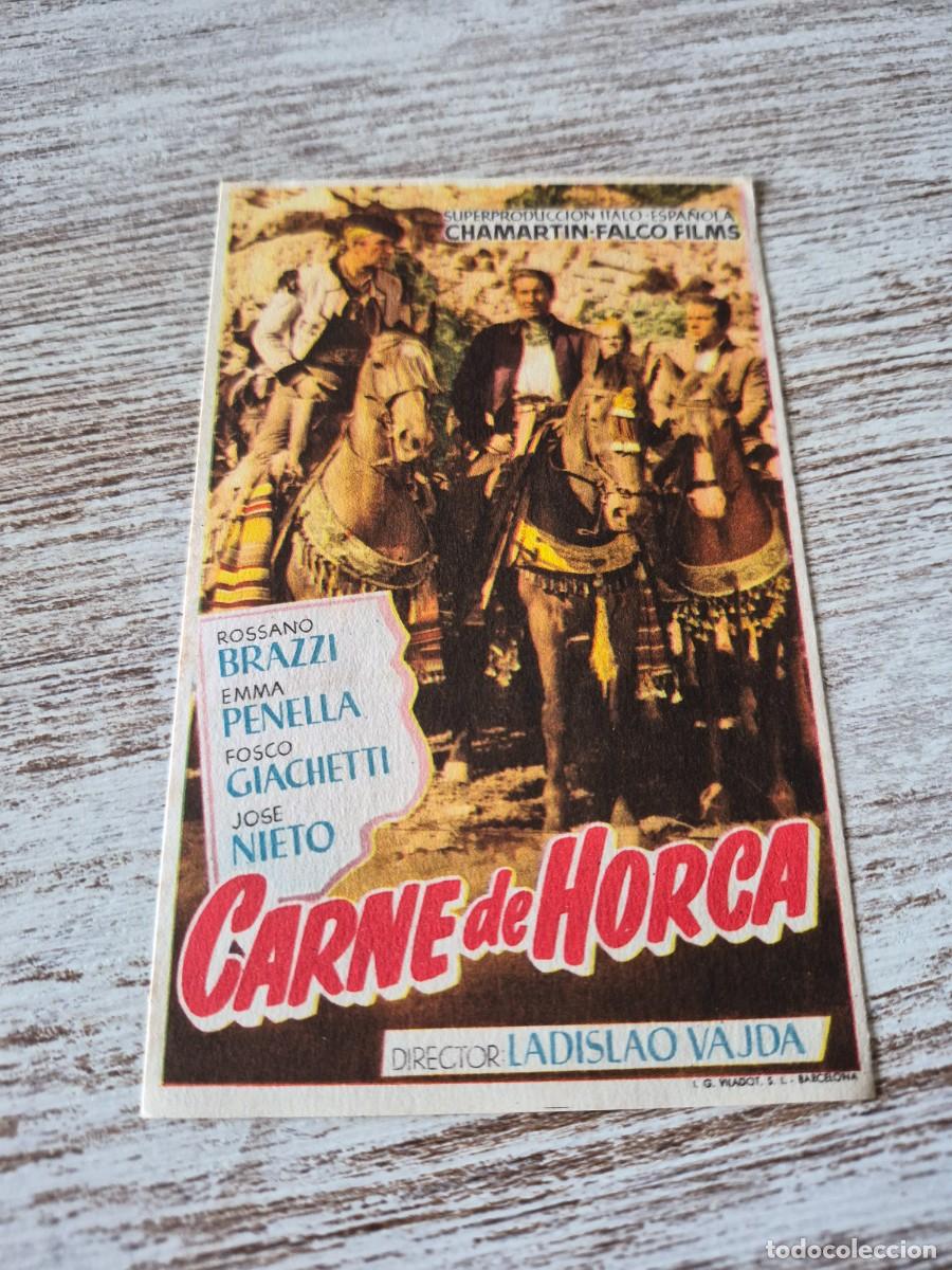 Cine: Carne de Horca | Rossano Brazzi Emma Panella | Programa cine folleto