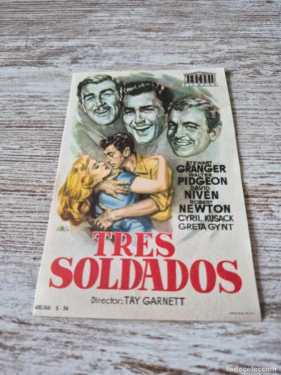 Cine: Tres soldados | Stewart Granger Walter Pidgeon | Programa cine folleto