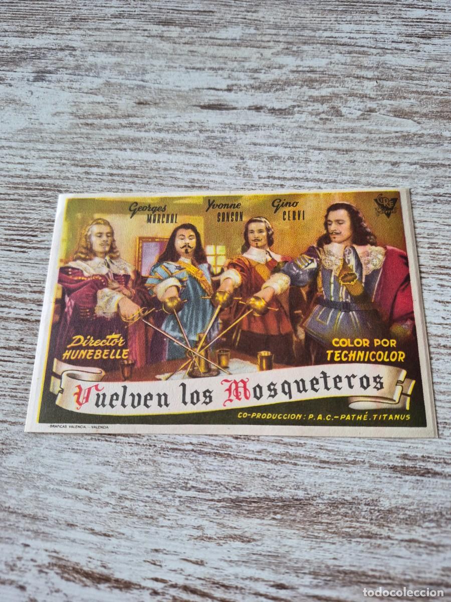 Cine: Vuelven los mosqueteros | Georges Marchal Yvonne Sans&oacute;n | Programa cine folleto