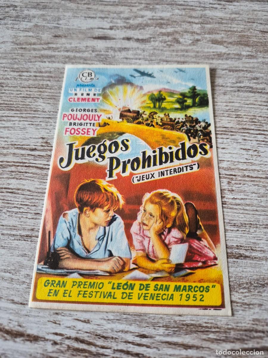 Cine: Juegos prohibidos | Rene clement Georges Poujouly | Programa cine folleto