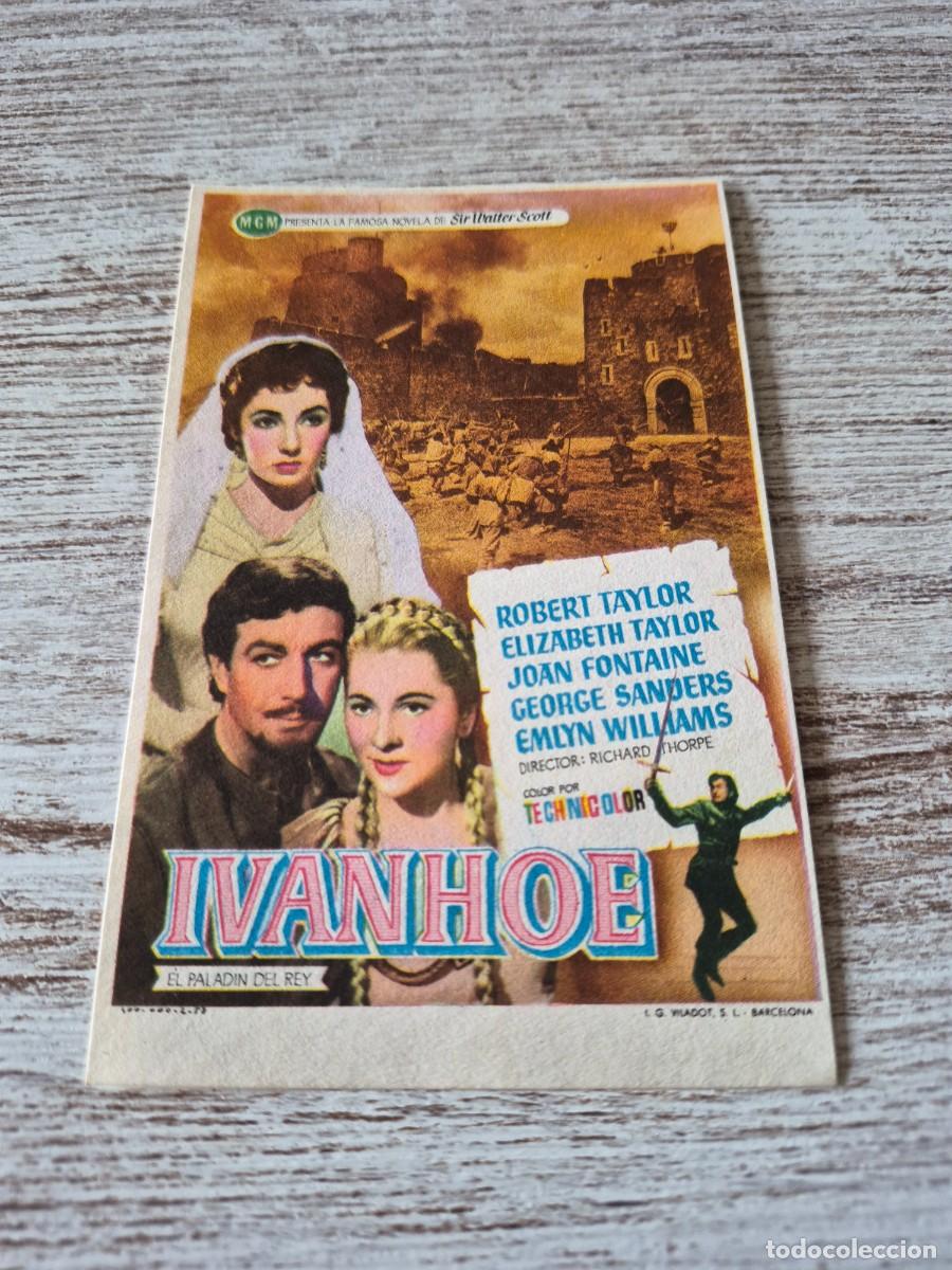Cine: Ivanhoe | Robert taylor Elisabeth taylor | Programa cine folleto