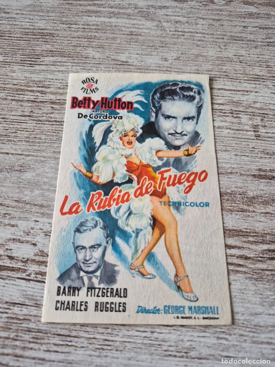 Cine: La Rubia de Fuego | Betty Hutton Arturo de cordova | Programa cine folleto