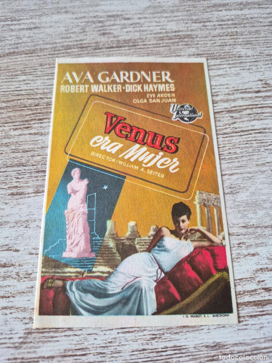 Cine: Venus era mujer | Ava Gardner Robert walker | Programa cine folleto
