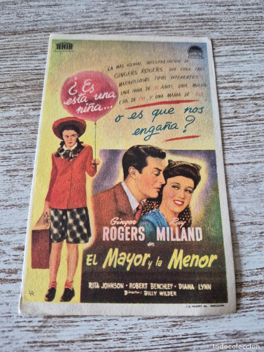 Cine: El mayor y la menor | Ginger Rogers Ray Milland | Programa cine folleto