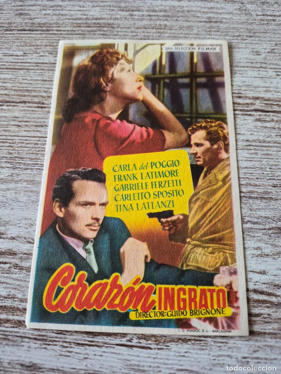 Cine: Corazon ingrato | Carla de Poggio Frank Latimore | Programa cine folleto