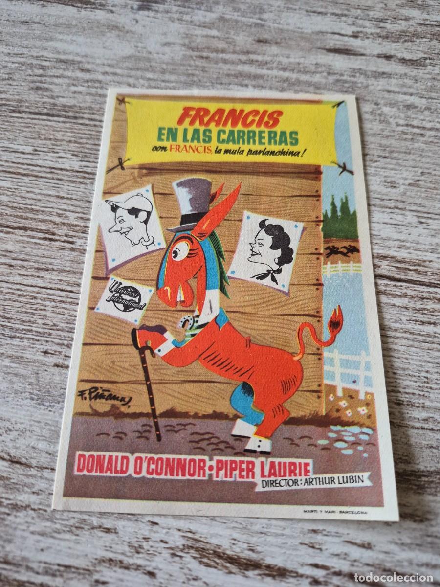 Cine: Francis en las carreras | Donald O Connor Piper Laurie | Programa cine folleto