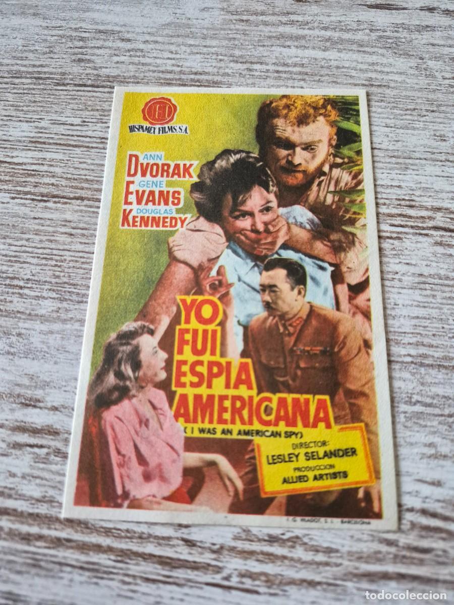 Cine: Yo fui espia americana | Ann Dvorak Gene Evans Douglas Kennedy| Programa cine folleto