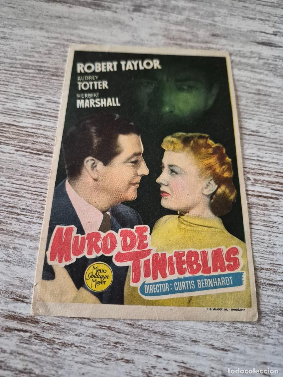 Cine: Muro de tinieblas | Robert Taylor Audrey Totter | Programa cine folleto