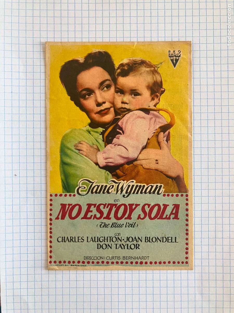 Cine: No estoy sola - Programa de cine Barcelona C/P 1952