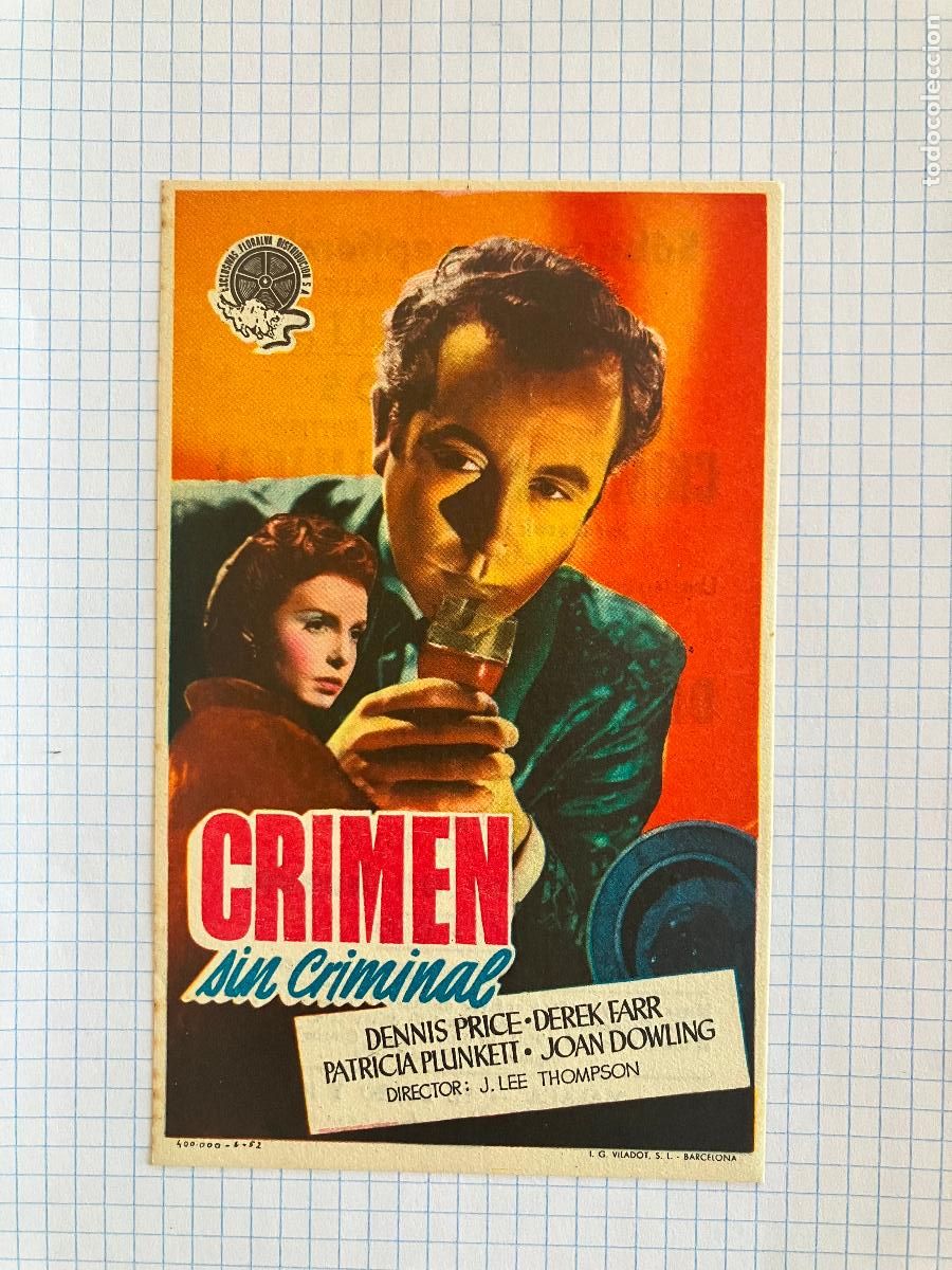 Cine: Crimen sin criminal - Programa de cine Badalona C/P 1947