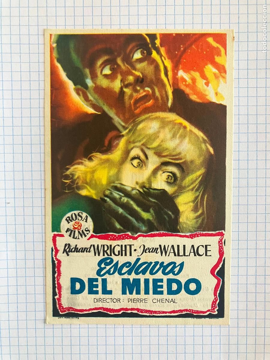 Cine: Esclavos del miedo - Programa de cine Badalona C/P 1953