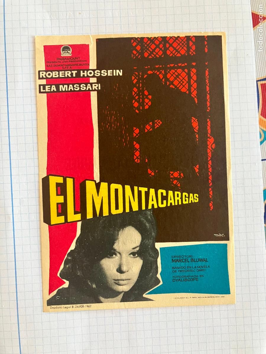 Cine: El montacargas - Programa de cine Badalona C/P 1953