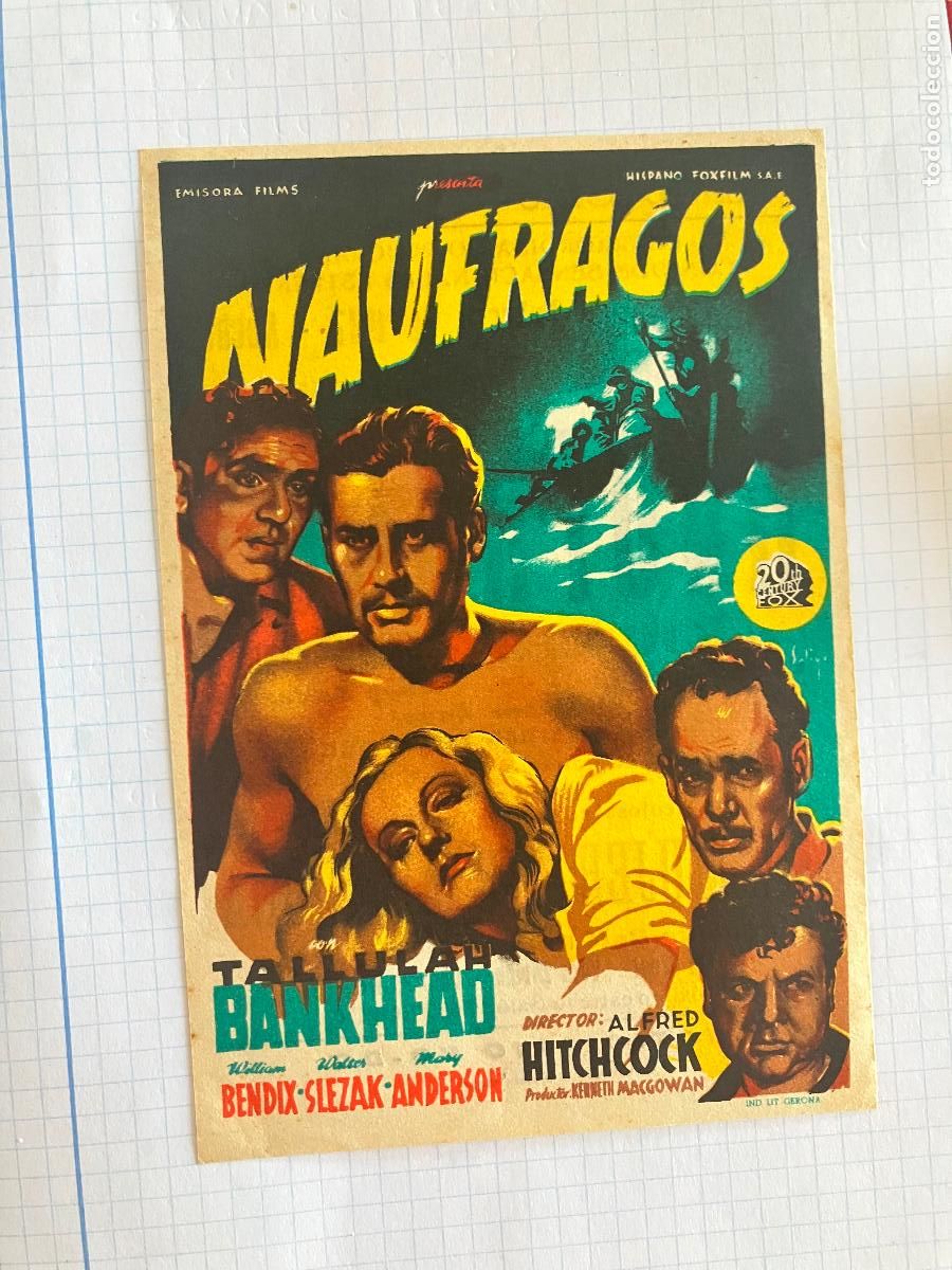 Cine: Naufragos - Programa de cine Sabadell C/P 1947
